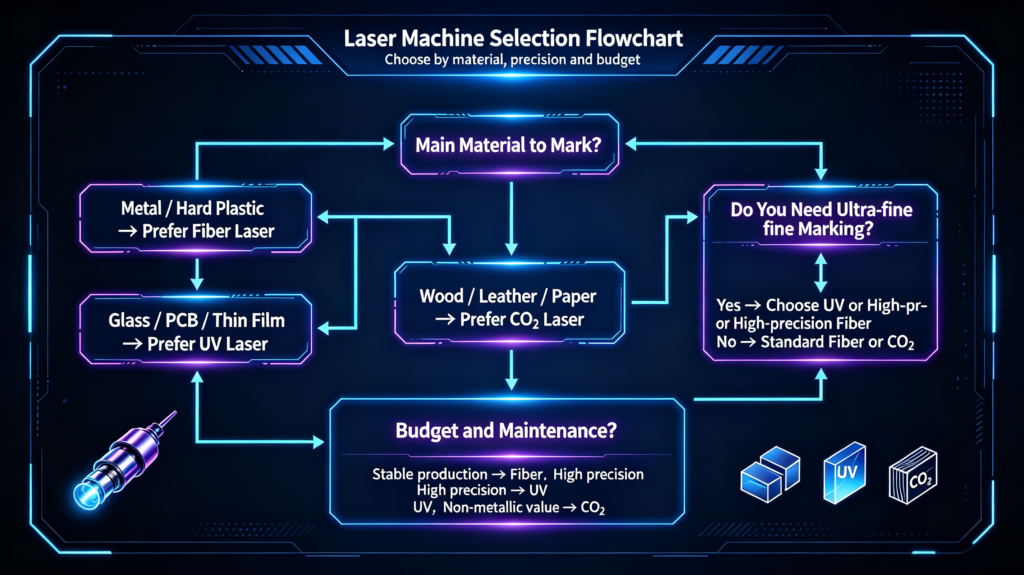 How to Choose the Right Laser Marking Machine for Your Business how to choose fiber uv or co2 laser marking machine